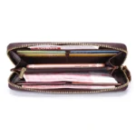 Men's Long Handbag Business Vintage Cow Leather Man Wallet  Brand Long Wallet For Man And Woman Oil Wax Zipper Bag Male Purse - Image 5