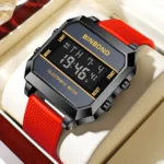 Men's Watch Business Sports Multifunctional Alarm Clock Waterproof Silicone Strap Male Student Fashion Electronic Wristwatches - Image 3