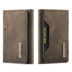 Green Three Fold Card Holder Case Retro PU Leather Credit Cards Holders Bag Business Multiple Slots Magnetic Suction Small Pack - Image 8