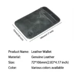Men's Cardholder Wallet	Luxury Designer Genuine Leather Credit Card Holder Portable Small Purses for Women Cards Case - Image 4