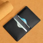 2023 Real Leather Slim ID Credit Card Holder Men and Women Minimalism Cowhide ins Mini Ultrathin Cards Cases wallet - Image 2