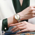 POEDAGAR Ladies Wristwatch Luxury Waterproof Luminous Date Gold Watch For Women Dress Stainless Steel Quartz Women's Watches+Box - Image 5