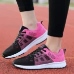 Women Casual Sneakers Fashion Breathable Mesh Flat Shoes Women's Outdoor Comfortable Non-slip Walking Shoes Tenis Feminino - Image 2