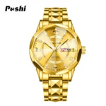 POSHI Men's Watch Date Week Fashion Watch Men Original Waterproof Non-mechanical Luminous Dual Calendar Quartz Wristwatch - Image 8