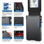 Mens Wallet Tactical Bifold Wallets for Men Metal RFID Blocking Aluminum Money Cards Holder,Minimalist Mens Wallet with Gift Box - Image 5