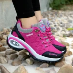 Ladies Sneakers Comfortable Breathable Platform Shoes Fashion Lace Up Female Casual Shoes for Women Outdoor Short Boots - Image 3