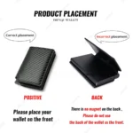 Anti Rfid Carbon Fiber ID Credit Card Holder Men Wallets Mini Automatic Pop up Bank Cardholder Case Minimalist Vallet Choice - Image 4