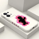 Pink Figure Phone Case For OPPO Reno 10 8 8T 8Z 7 7Z 6 5 Pro 4G 5G F19 F9 Pro Plus Liquid Silicone Cover