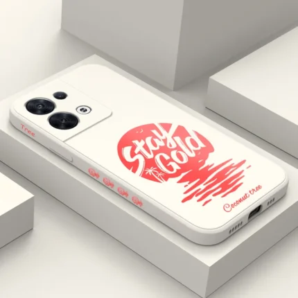 Sunset Coconut Tree Phone Case For OPPO Reno 10 8 8T 8Z 7 7Z 6 5 Pro 4G 5G F19 F9 Pro Plus Liquid Silicone Cover