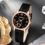 Women Fashion Leather Belt Watches & Butterfly Wallet Glasses Sunglasses Set Ladies Quartz Wristwatches Dress Clock Montre Femme - Image 2