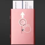 Metal Business Card Holder Hand Push Card Case Bank Card Membership Package Ultra Thin Packaging Box Organizer