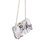 Evening Bag Crossbody Box Chain Ink Marble Pattern Shoulder Acrylic New Clutch Wedding Bags For Women Woman Party Dress Things - Image 3