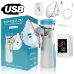 Atomizer Health Care Products Fingertip Pulse Blood Oxygen Portable Nebulizer Mesh Nebulizer Handheld Medical Asthma Inhaler - Image 11