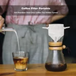 Foldable Portable Coffee Filter Coffee Maker Stainless Steel Drip Coffee Tea Holder Reusable Paperless Pour Over Coffee Dripper - Image 3