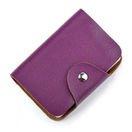 Genuine Leather 26 Slots Card Holder Photo Organizer Bag Cowhide ID Credit Bank Business Clip Case Coin Wallet For Men Women