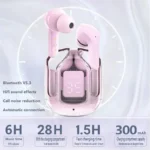 TWS Wireless Bluetooth Earphone Noise Canceling HiFi Stereo Sport Headphones with Digital Display Transparent Charging Case - Image 3
