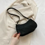 Fashion Women Shoulder Bag Mini Handbags Luxury Felt Flap Underarm Bags Female Large Capacity Casual Crossobdy Clutch - Image 8