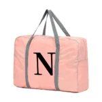 Travel Carry Bag Foldable Luggage Handbags Clothes Organizer 2024 Black Letter Pattern Series Women Weekend Travel Duffle Bag - Image 24