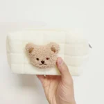 Cute Bear Baby Toiletry Bag Make Up Cosmetic Bags Portable Diaper Pouch Baby Items Organizer Reusable Cotton Cluth Bag for Mommy - Image 3