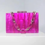 Clutch New Box Bag Evening Chain Shoulder Crossbody Acrylic Beaded Handle Wedding Designer Handbags Women Luxury 2025 Party Mini - Image 2
