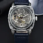 LONGLUX automatic watch retro style wholesale mechanical wristwatches skeleton carve waterproof leather no logo mens watch - Image 10