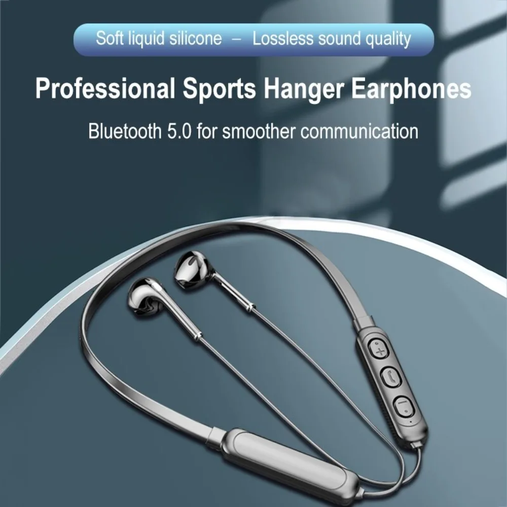 Sacdb41e77c3547f1a7ad69eff1bbf80eI.webp Wireless Bluetooth 5.0 Neck-Hanging Type Stereo Bluetooth Earphone Earphones With Mic Bluetooth Headset Bluetooth Headphone - Image 1