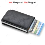 Anti Rfid Carbon Fiber ID Credit Card Holder Men Wallets Mini Automatic Pop up Bank Cardholder Case Minimalist Vallet Choice - Image 18