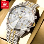 OLEVS 3673 Mens Watch Business Brand Quartz Watches Multifunctional Chronograph Waterproof Moon Phase Watch Mens Gifts Original - Image 11
