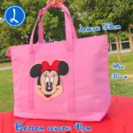Classic Noir Tote with Jumbo Mickey Patch Large Capacity Shoulder Bag Fashion Minnie Handbag Bags Female Travel Shopping Bag - Image 8