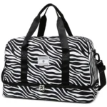 Spacious & Durable Women's Carry-On Travel Bag with Animal Print Nylon Large Capacity Sports Gym Bag  Weekend Overnight Bag - Image 10