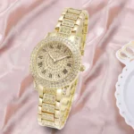 Fashion Women Luxury Diamond Watches Bracelet Ladies Quartz Watch Rose Gold Womens Wristwatch Shiny Crystal Reloj Mujer Boxless - Image 6