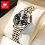 OLEVS 9931 Diamond Roman Scale Watch For Men Women Rhombus Mirror Auto Date Couple Watches Luxury Waterproof Original Hand Clock - Image 11
