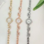 Hot Sale Graceful and Fashionable Diamond Swan Women's Watch Full Diamond Digital Female Student gold watch - Image 2