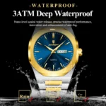 POEDAGAR Top Luxury Men Clock Waterproof Luminous Calendar Week Man Wristwatch Sports Stainless Steel Quartz Men's Watches Reloj - Image 3