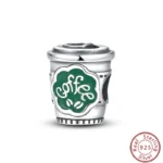 Dessert Afternoon Tea Series 925 Silver Coffee Cake Pizza Fries Sweet Charms Beads 3mm DIY Fine Jewelry Making - Image 46