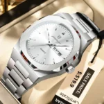 POEDAGAR Top Luxury Men Clock Waterproof Luminous Calendar Week Man Wristwatch Sports Stainless Steel Quartz Men's Watches Reloj - Image 13