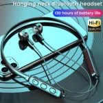 Magnetic Suction Neckband Headphones Waterptoof Neck-mounted Wireless Bluetooth Earphones Mega Bass with Mic Sports Headsets - Image 5
