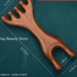 Wooden Meridian Massage Comb Anti-static 6-Claw Head Massager Promote Blood Circulation Body Gua Sha Tool Head Massage Brush - Image 5