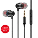Metal Earphones High Quality Bass Noise Reduction Headphones In Ear Sport Earband With Microphone Formobile Phone - Image 8