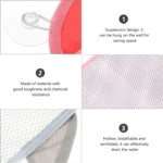 Hanging Bath Toy Storage Quick Dry Net Basket Mesh Bag Bathroom Organizer Bathtub Game Toy Holder Shower Caddy for Kids Toddler - Image 4