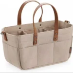 Baby Felt Storage Nursery Organizer Basket Infant Diaper Bag with Handle Caddy Changing Nappy Kids Storage Carrier Large Pocket - Image 6