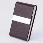 Business Card Holder PU Leather Business Card Case Name Cards Wallet Slim Metal Pocket Card Organizer Gifts for Men Women Office - Image 7