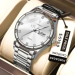 POEDAGAR Top Luxury Watch For Man Date Week Waterproof Luminous Man Wristwatch Quartz Stainless Steel Men's Watches Sports Reloj - Image 10