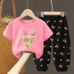Summer Sets Children's Clothing Girls Kids Toddler Clothes Cute Fashion T-shirt Top Pants 2PCS Baby Girl Clothes - Image 19