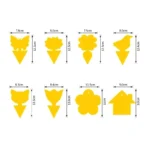 12 Pcs Fly Trap Gnats Insect Sticky Traps Dual Sided Fly Catcher Plant Yellow Pest Control Strong Glue For Aphids Mosquitoes - Image 2