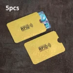 5pcs Aluminium Anti Rfid Card Holder NFC Blocking Reader Lock Id Bank Card Holder Case Protection Metal Thin Credit Card Case - Image 9