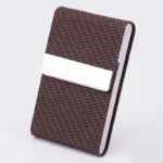 Business Card Holder PU Leather Business Card Case Name Cards Wallet Slim Metal Pocket Card Organizer Gifts for Men Women Office - Image 12