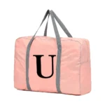 Travel Carry Bag Foldable Luggage Handbags Clothes Organizer 2024 Black Letter Pattern Series Women Weekend Travel Duffle Bag - Image 16