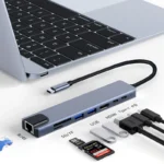 8 in 1 TYPE-C PC Tablet Phone Laptop TO HDMI RJ45 USB 2.0/3.0 SD TF Card Reader PD 100W Charger HUB Adapter Cable - Image 3