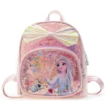 Disney Sequins Frozen Elsa Anna Backpack Fashion Glitter School Book Bag Girls Kawaii PU Leather Travel Backpack Christmas Gifts - Image 5